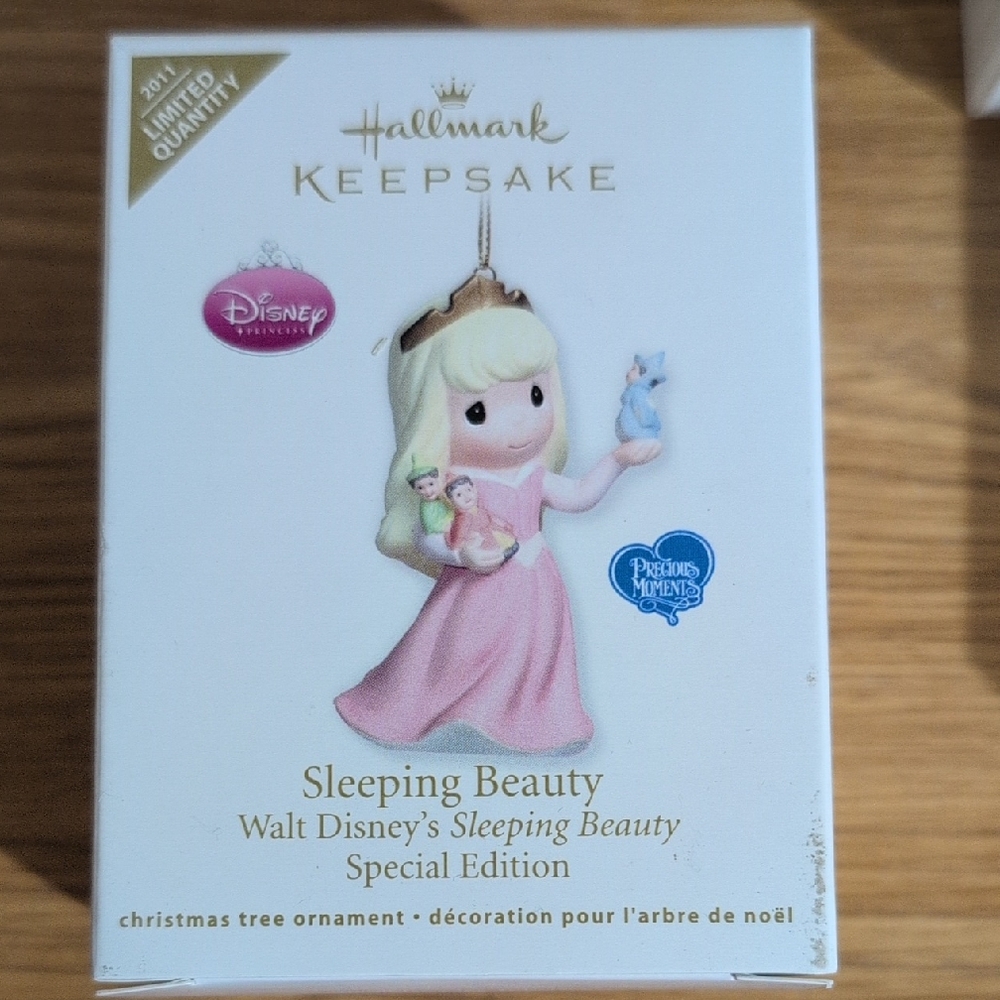 RARE Sleeping Beauty Precious Moments Disney Limited Quantity Hallmark Ornament